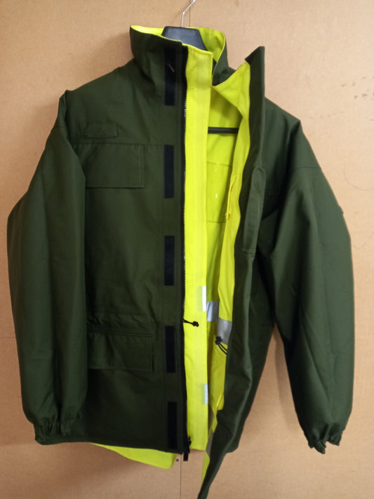 Army Military Reversible Waterproof Gore-Tex Hi Viz Olive Green Jacket Coat 170