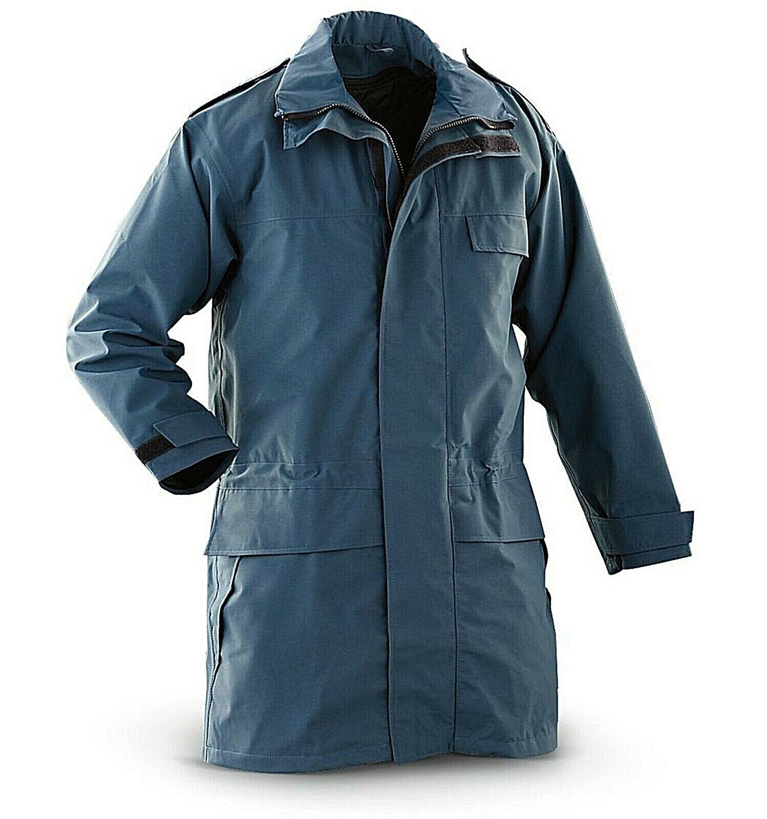 GENUINE BRITISH RAF WET WEATHER WATERPROOF BLUE JACKET COAT - 180/100