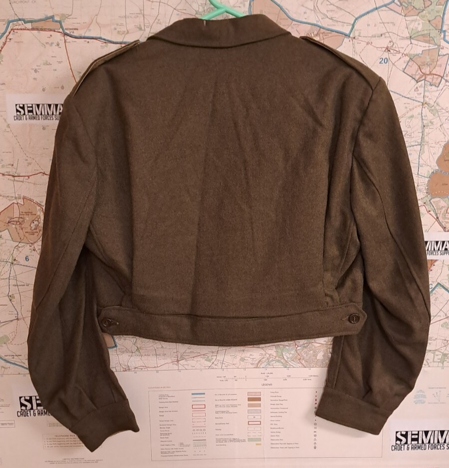 Vintage French Army Military Surplus Jacket Tunic Battledress