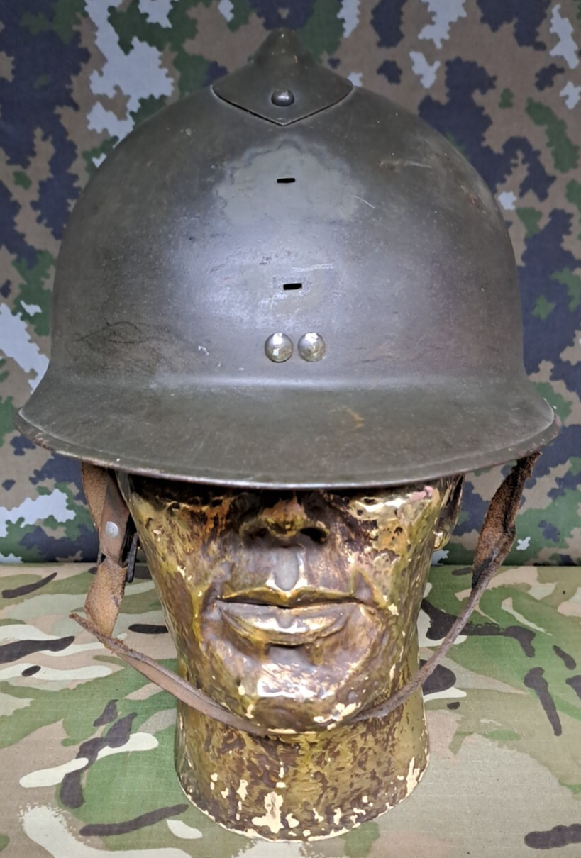 Original WW2 French Army M1926 Model Adrian Helmet - Complete with Liner & Strap