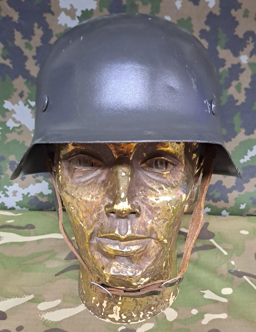 Rare Original German WW2 WWII M42 Combat Helmet Late War QVL Maker Stamp