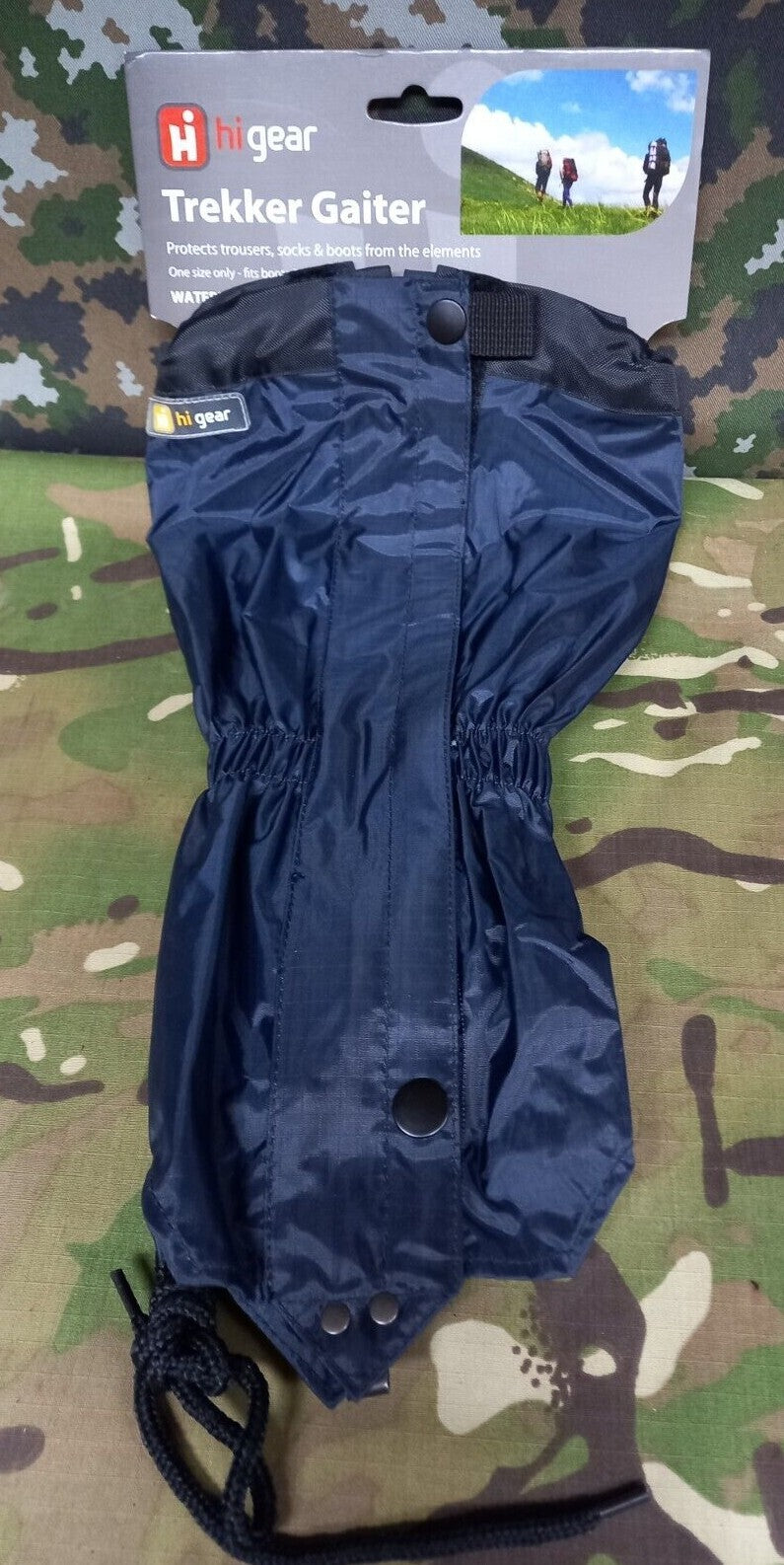 NEW EX ARMY SURPLUS HI-GEAR TREKKER GAITERS WATERPROOF NAVY BLUE