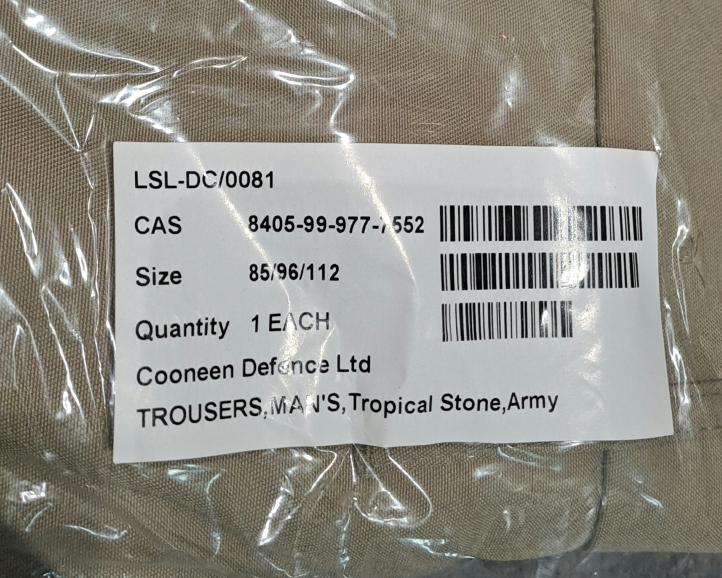 New Tropical Stone Trousers British Army Mens Uniform Parade Military 85/96/112