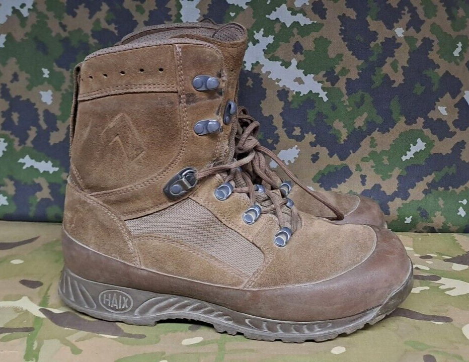 BRITISH ARMY MILITARY SAS SURPLUS HAIX BROWN DESERT SUEDE COMBAT BOOTS - 8 M