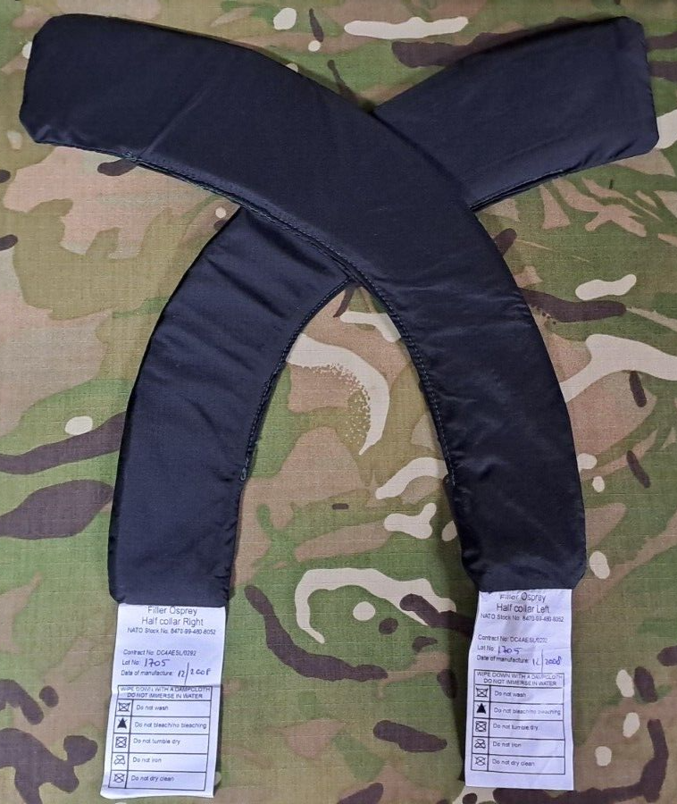 Genuine Army Military Surplus MK2 Osprey Half Collar Filler Plates Black Set