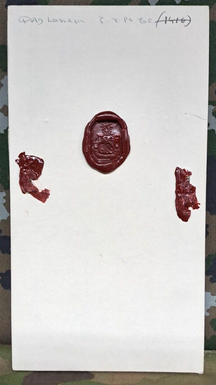 Genuine Vintage British Army Inspectorate of Stores Cloth Badge Sample Card 1961