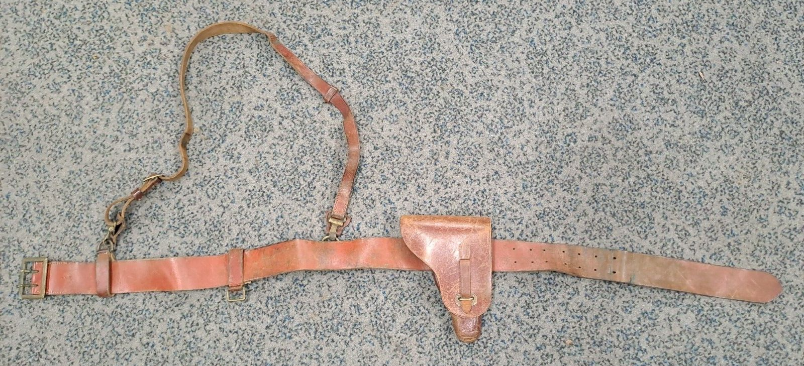 Rare Original Bulgarian Officers WW2 Walther P38 Luger Pistol Leather Holster