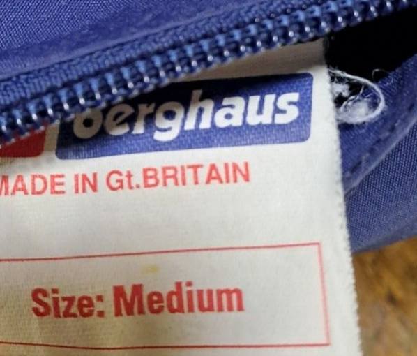 Genuine Berghaus Gore Tex Jacket Mens Blue Hooded Waterproof Hiking - Medium