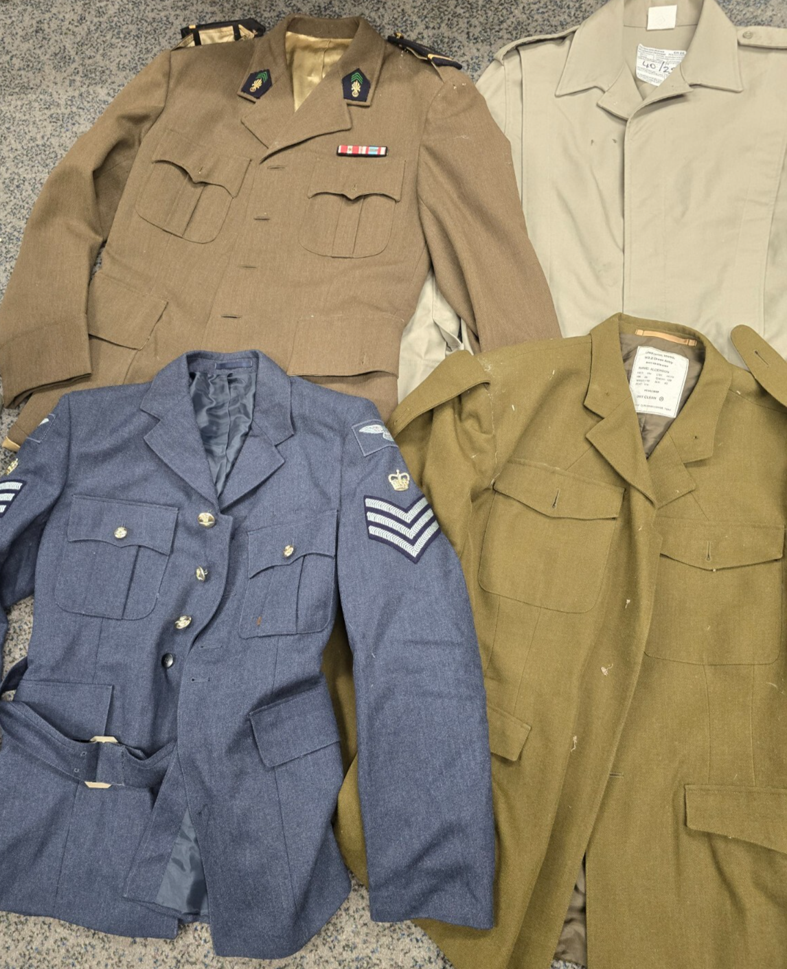 Huge Warehouse Clearout Joblot Vintage Military Uniform Trousers, Tunics, Shirts