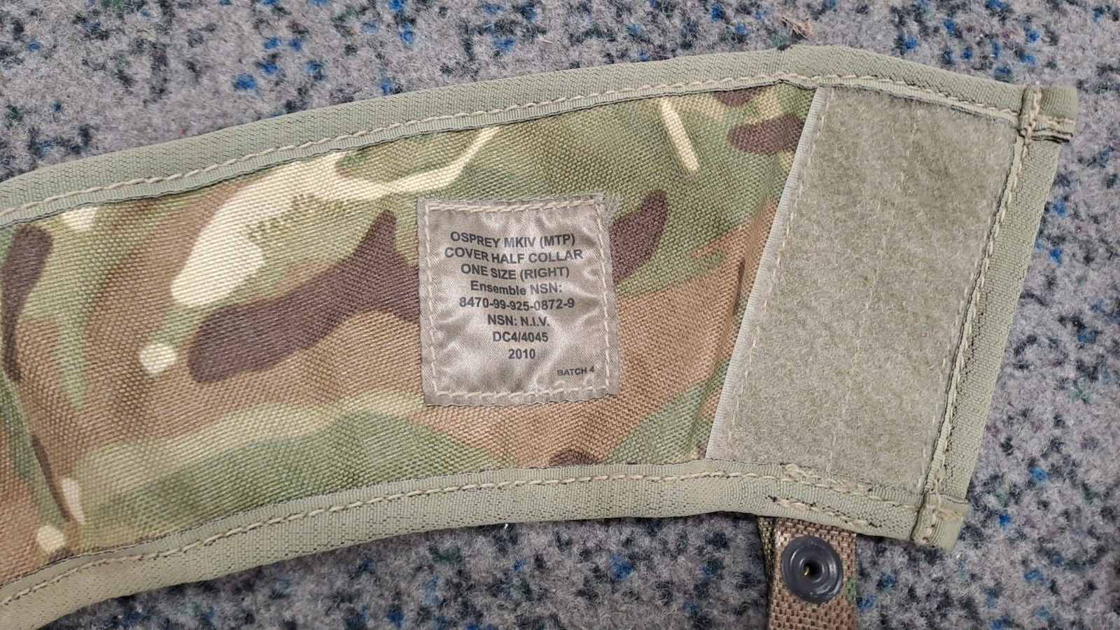 Genuine British Army Military SAS Half Collar MTP with Ballistic Filler Osprey