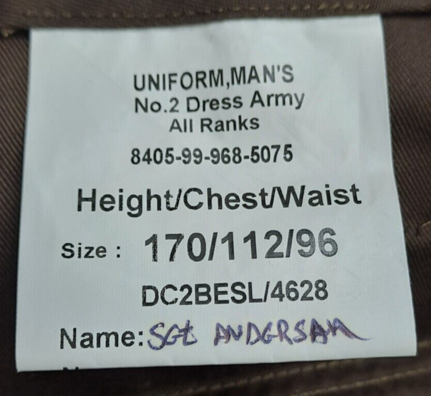 Genuine British Army Military Surplus FAD No2 Dress Jacket Tunic Trousers Shirt