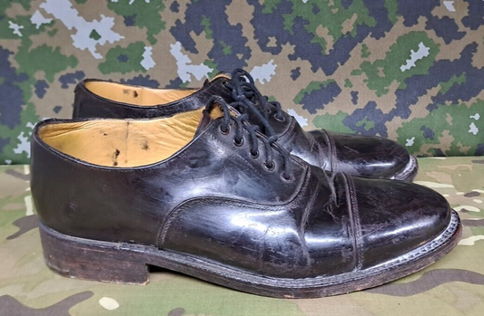 Men's British Army Military Surplus Officer's Tapped Brown Parade Dress Shoes 7