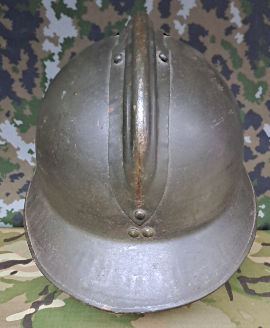 Original WW2 French Army M1926 Model Adrian Helmet - Complete with Liner & Strap
