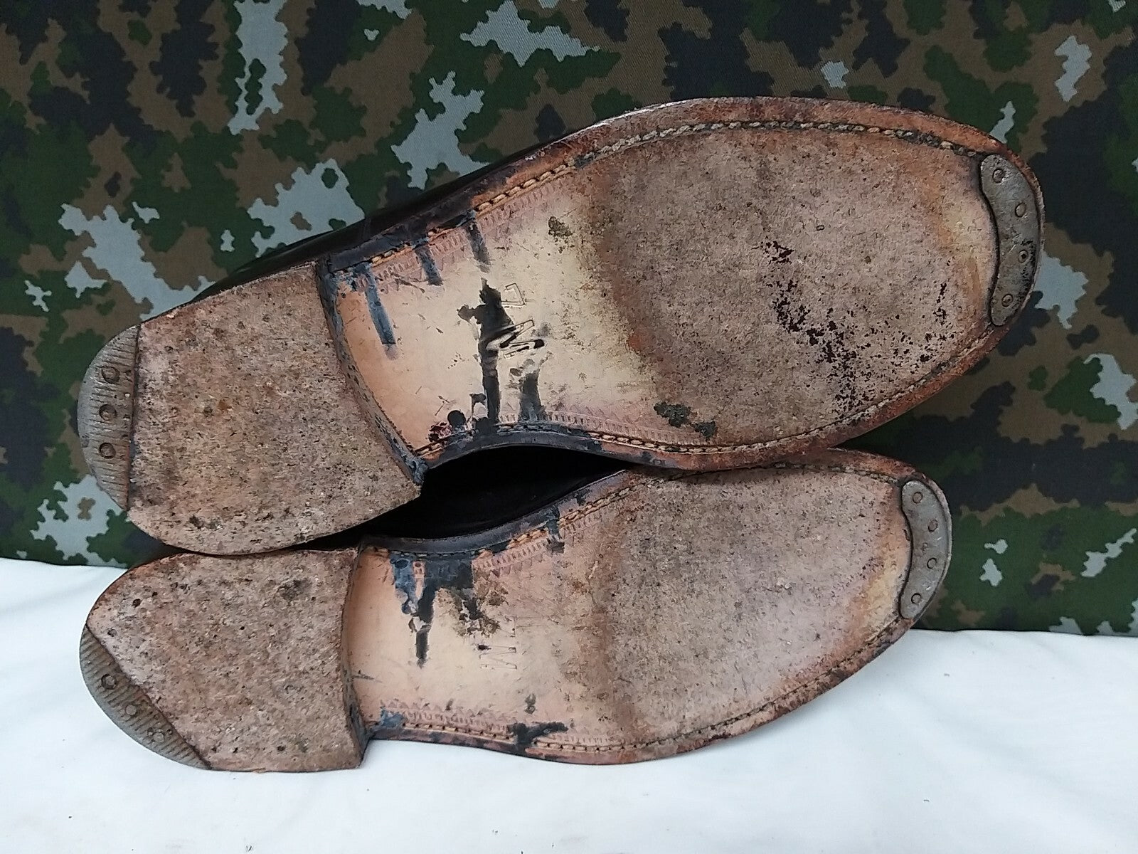 Men's British Army Military Surplus Officer's Tapped Brown Parade Dress Shoes 7