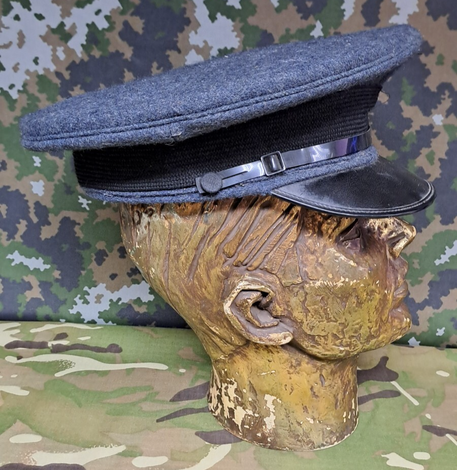 POST WW2 RAF OFFICERS SERVICE DRESS CAP BRITISH ARMY FIELD MILITARY 1953