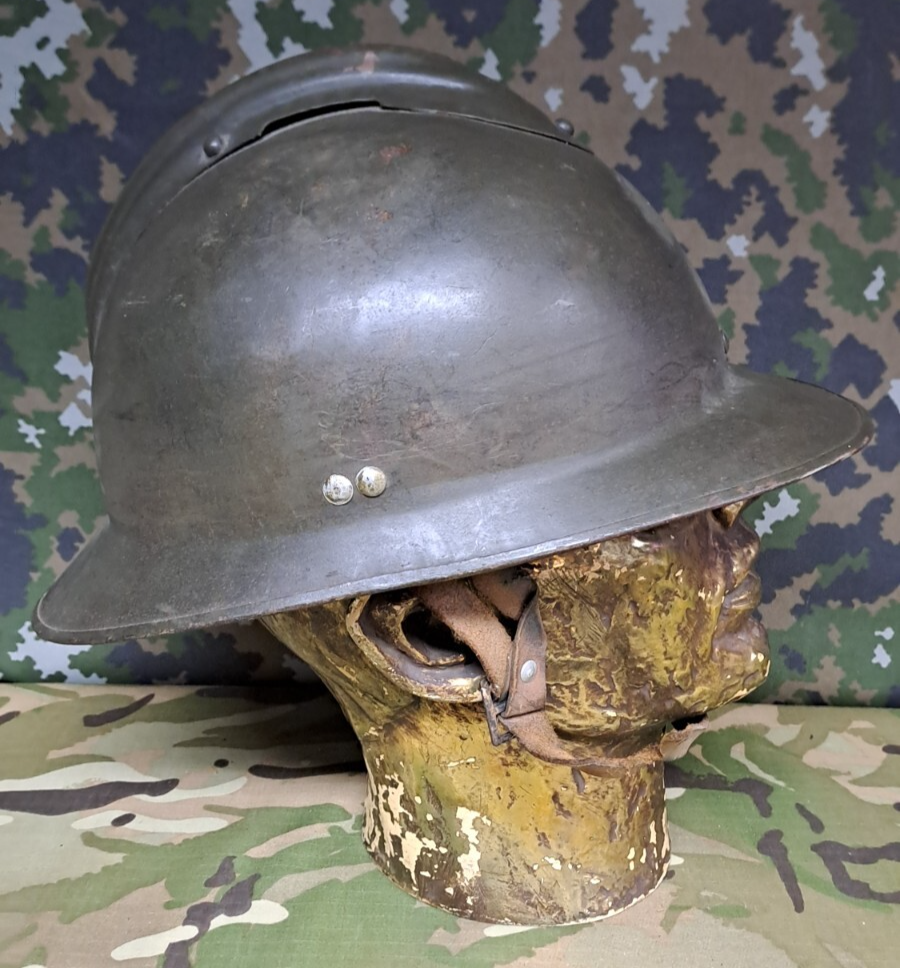 Original WW2 French Army M1926 Model Adrian Helmet - Complete with Liner & Strap