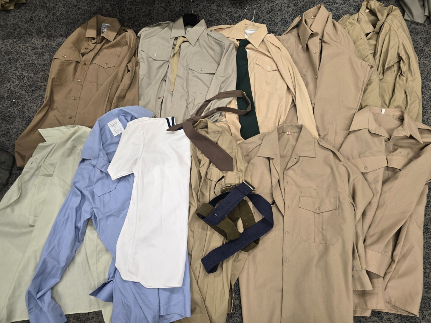 Huge Warehouse Clearout Joblot Vintage Military Uniform Trousers, Tunics, Shirts