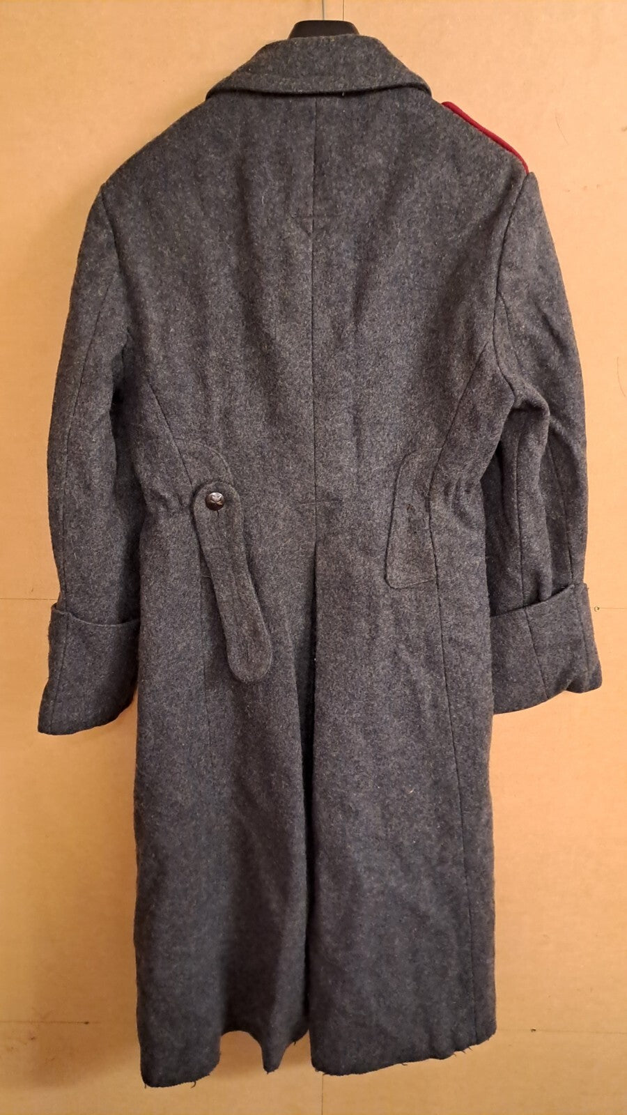 Genuine Vintage Bulgarian Army Military Surplus Heavy Wool Greatcoat Grey - M