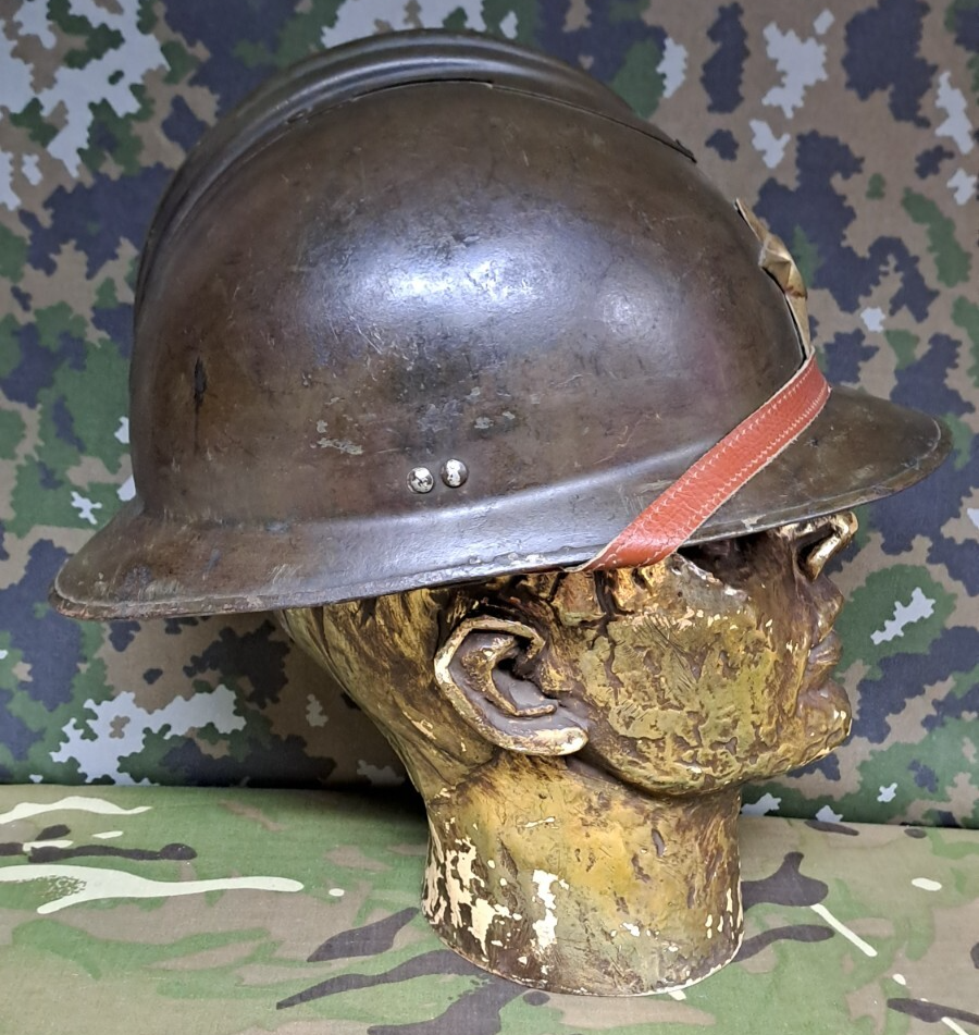 Original WW2 French Army M1926 Model Adrian Helmet - Complete with Liner & Strap
