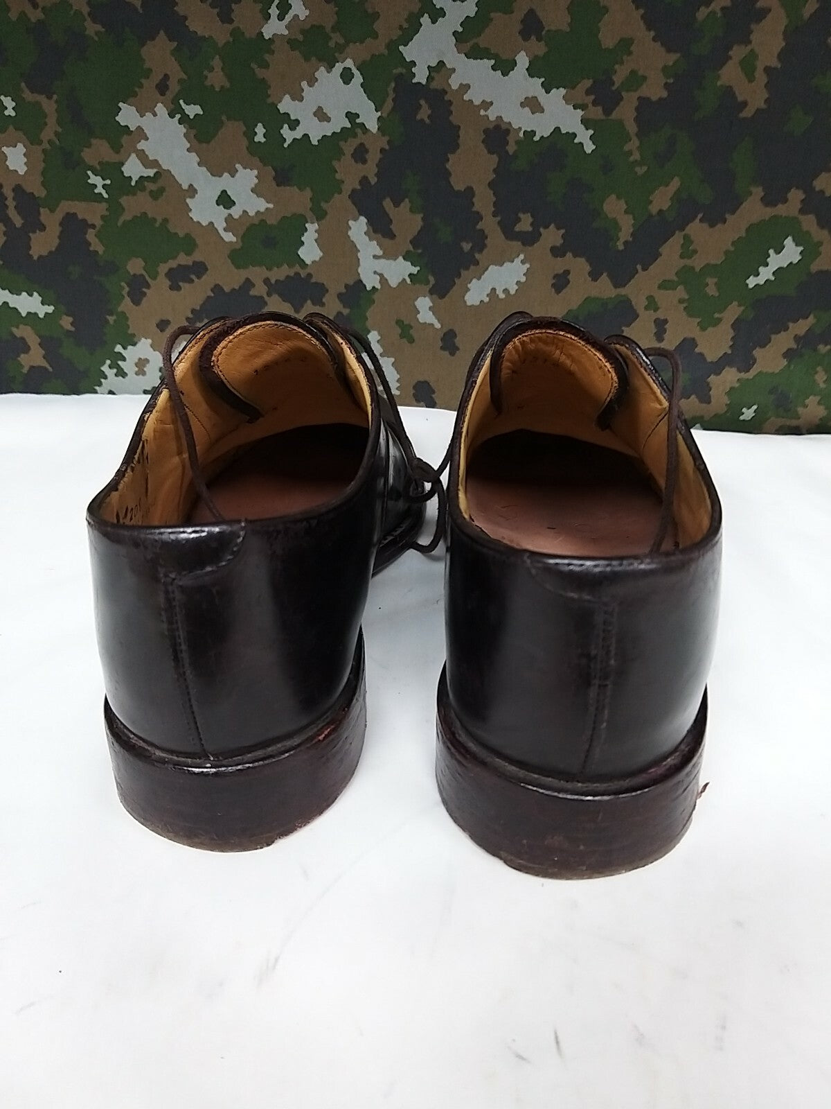Men's British Army Military Surplus Officer's Tapped Brown Parade Dress Shoes 7