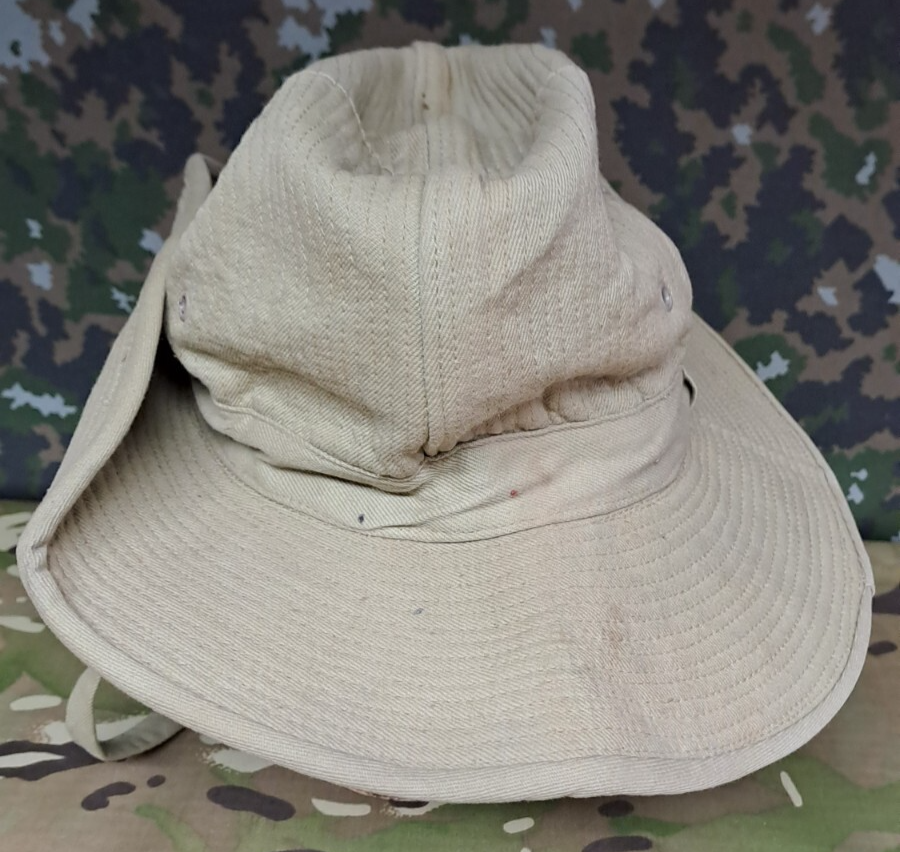 VINTAGE 50'S IDF ZAHAL SOLDIER KHAKI HAT STETSON FRENCH MADE ARMY MILITARY