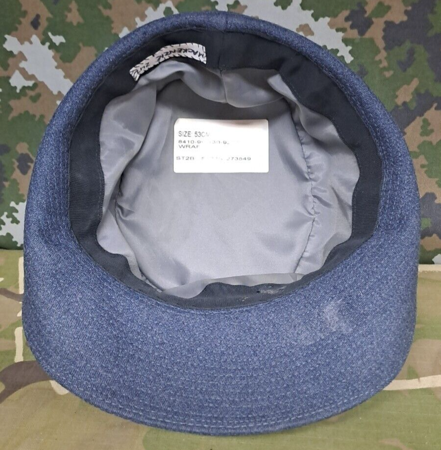 BRITISH MILITARY RAF ROYAL AIR FORCE RAF WOMEN'S DRESS PEAKED CAP - 53 CM