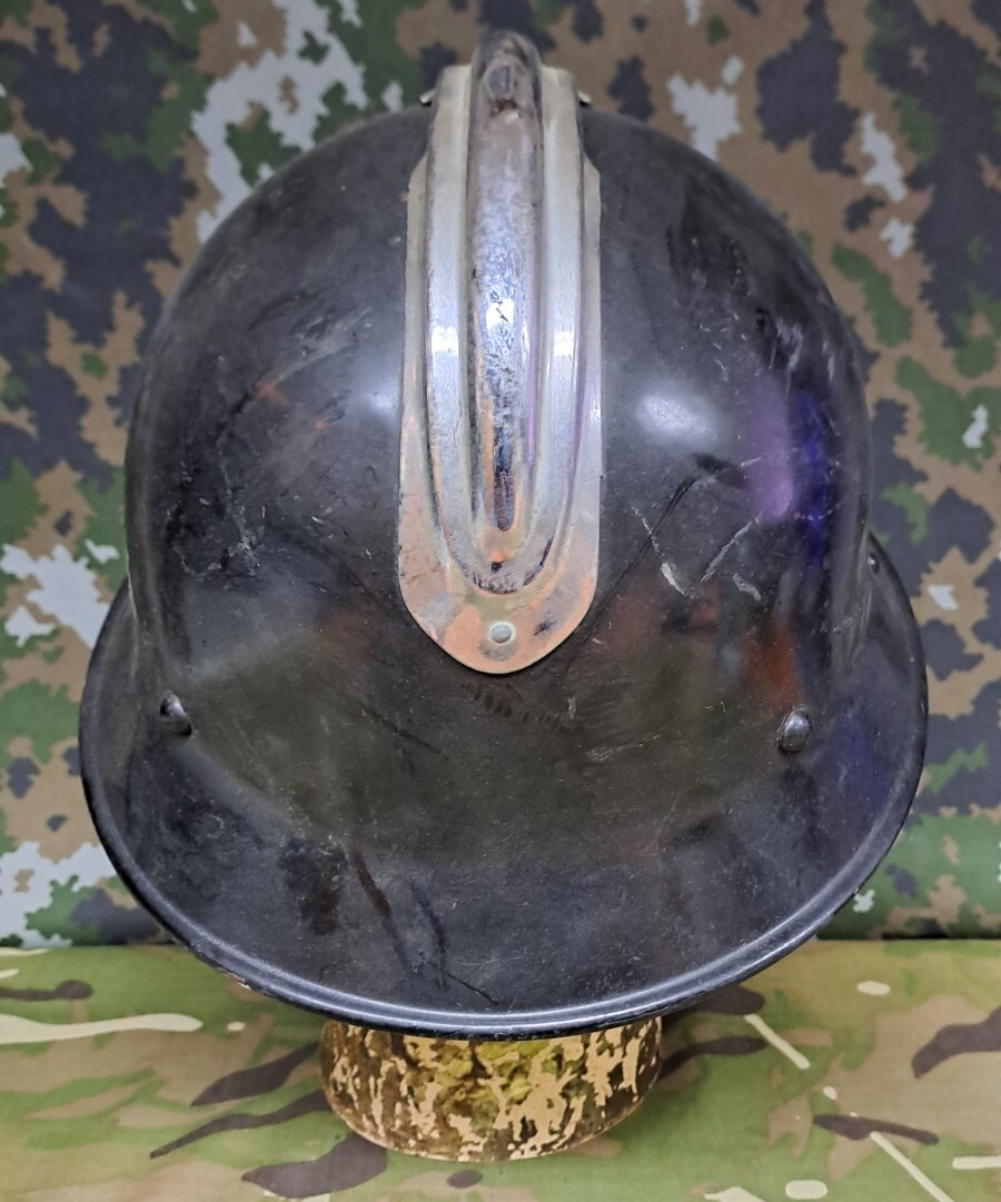 Rare Original Czech WW2 Fire Brigade Service Helmet German Occupation