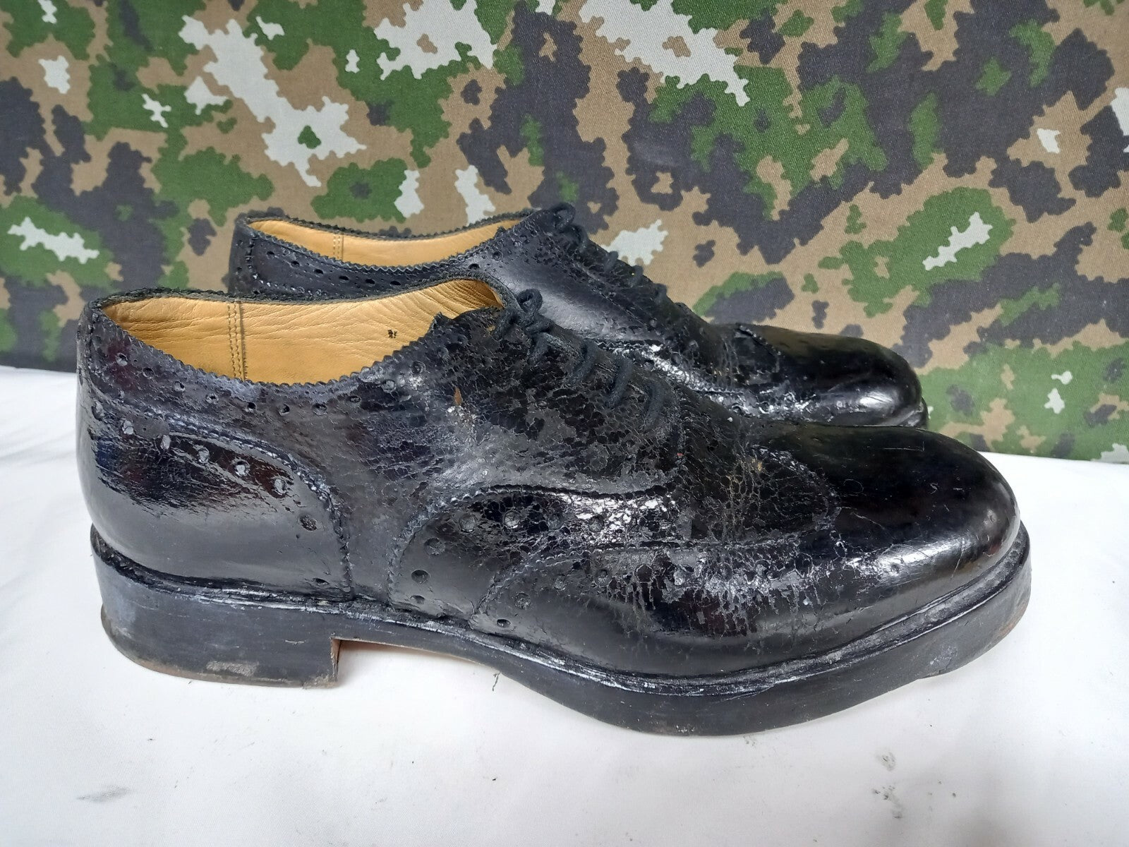 Genuine British Army Highland Issue Service Dress Shoes Brogues / Blakeys - 7 M