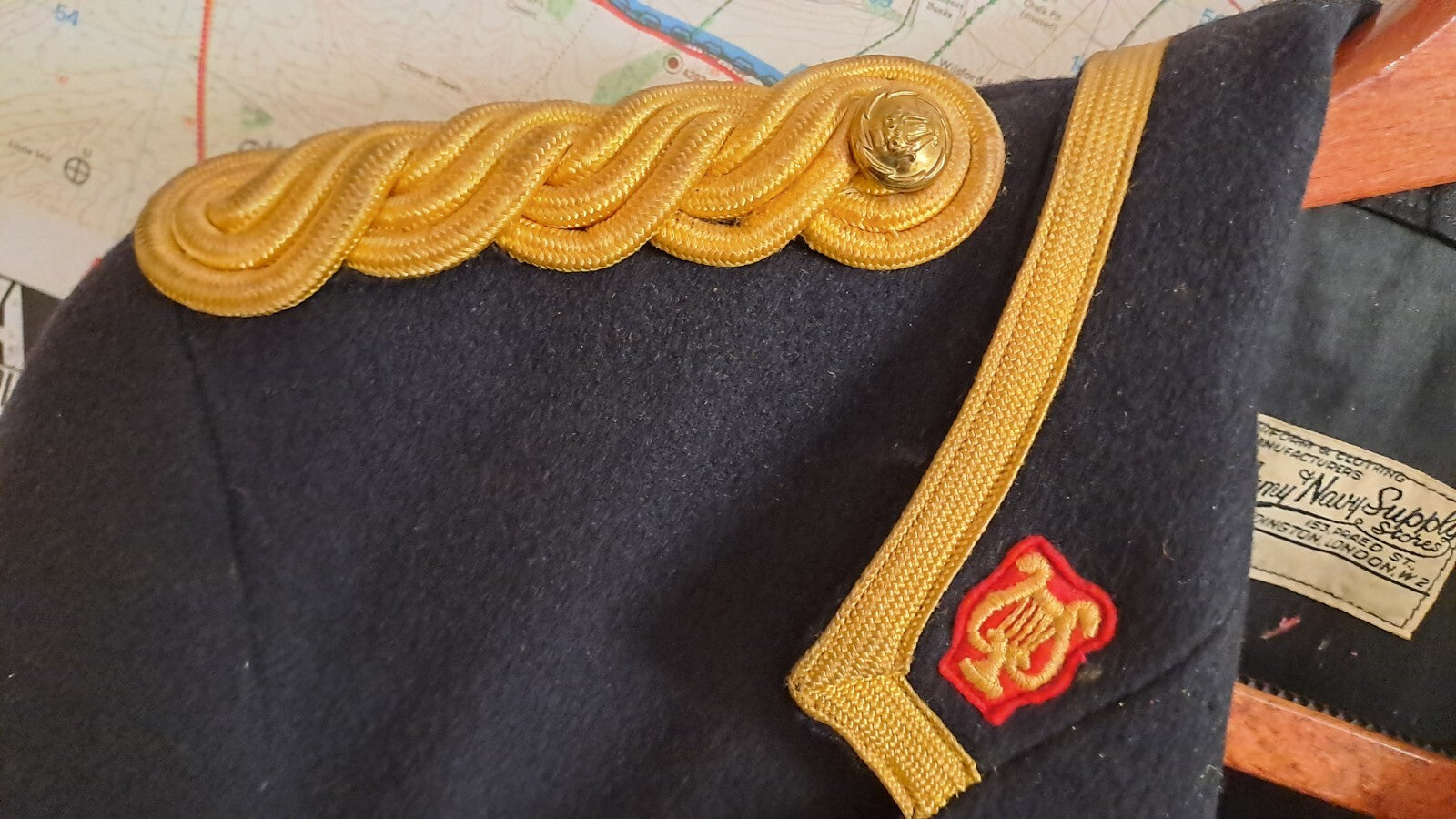 Vintage WW1 WW2 British Military Surplus Dress Jacket Tunic Bandsman Musicians