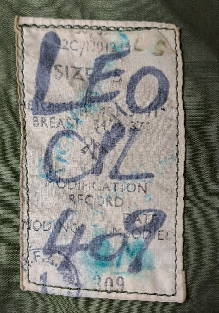 Rare Vintage RAF Military Ventile 1950's Green Parka Coat Jacket British Army 