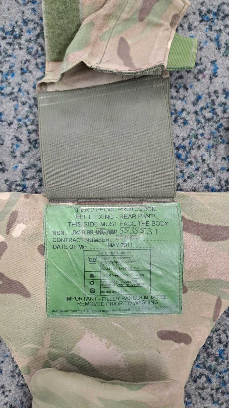 Genuine British Army Military MTP Tier 2 Pelvic Protection Body Armour