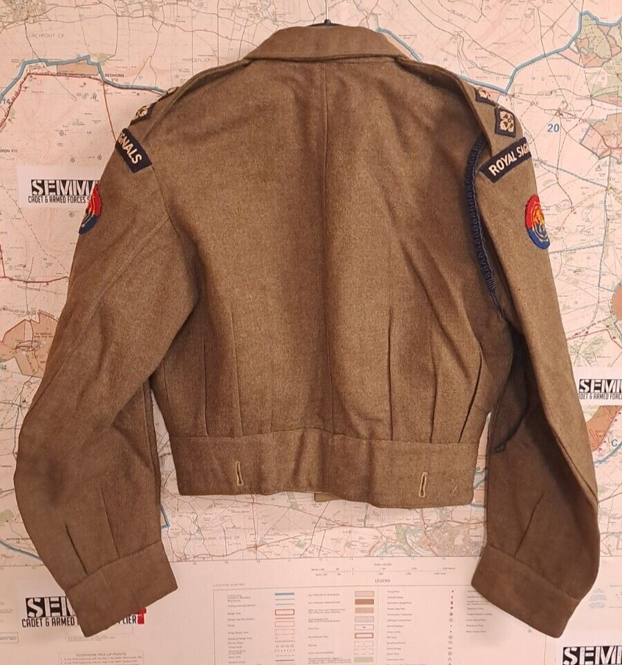 Rare Vintage Post War WW2 1949 Pattern Royal Signals Regiment Battledress