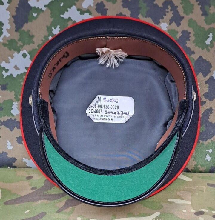 Genuine British Royal Engineers Regiment Issue Surplus Dress Peak Cap Hat - 56