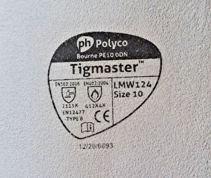 NEW Polyco Tigmaster Sheepskin Leather Welders Gloves Size 10 Large