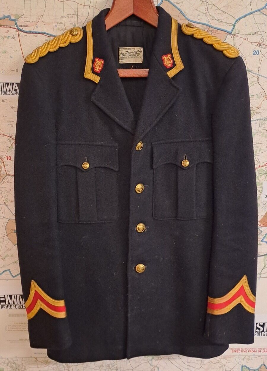 Vintage WW1 WW2 British Military Surplus Dress Jacket Tunic Bandsman Musicians