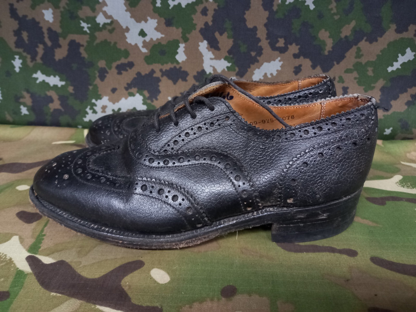 Genuine British Army Highland Issue Service Dress Shoes Brogues / Blakeys - 4 L