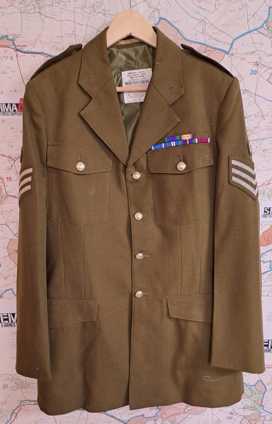 British Army Jacket No 2 Dress Old Pattern 1980s Olive Green - 188/100/84