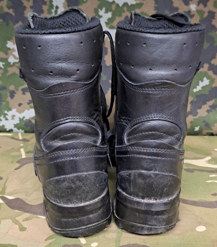 British Army Military SAS LOWA Black Leather Hiking Patrol Combat Boots - 4 UK