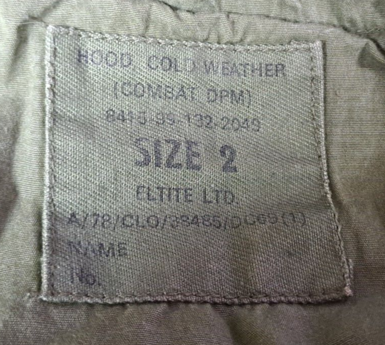 VINTAGE BRITISH ARMY MILITARY 1968 PAT DPM CAMO COMBAT SMOCK JACKET  & HOOD - 4
