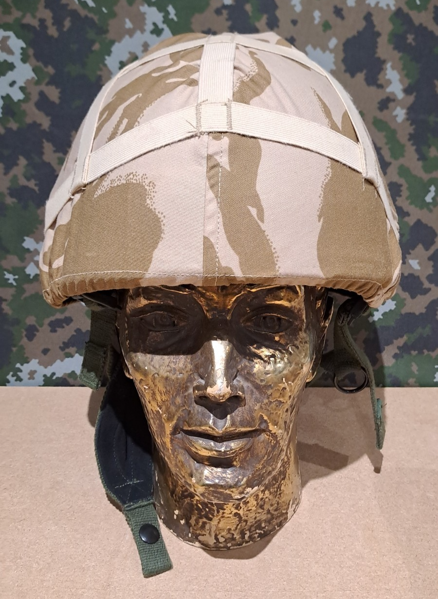 British Army Military MK6A Ballistic Kev Lar Combat Helmet & Desert DPM Cover