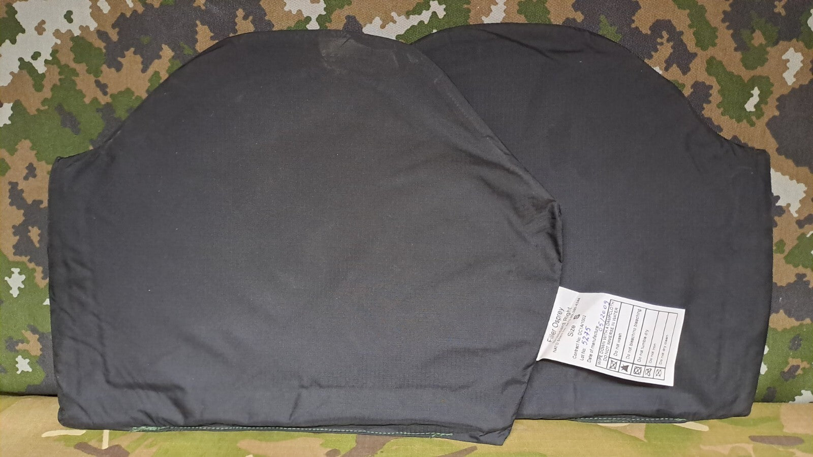 Genuine British Army Military SAS Osprey Brassard Ballistic Soft Filler Plates