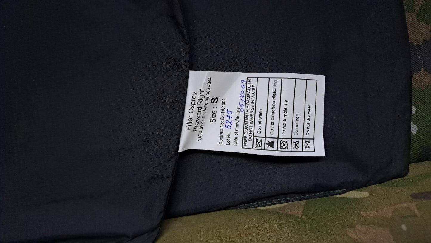 Genuine British Army Military SAS Osprey Brassard Ballistic Soft Filler Plates