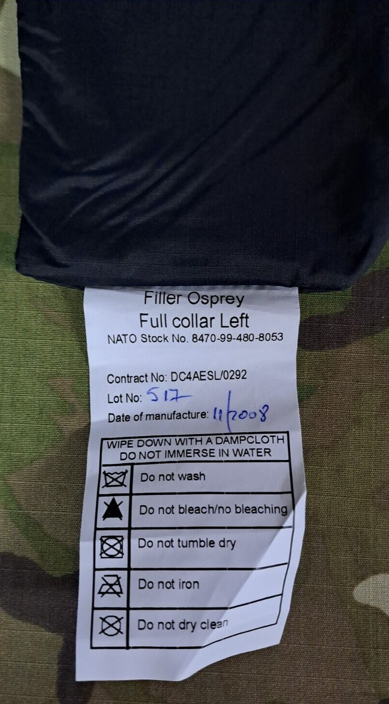 Genuine Army Military Surplus MK2 Osprey Full Collar Filler Plates Black Set