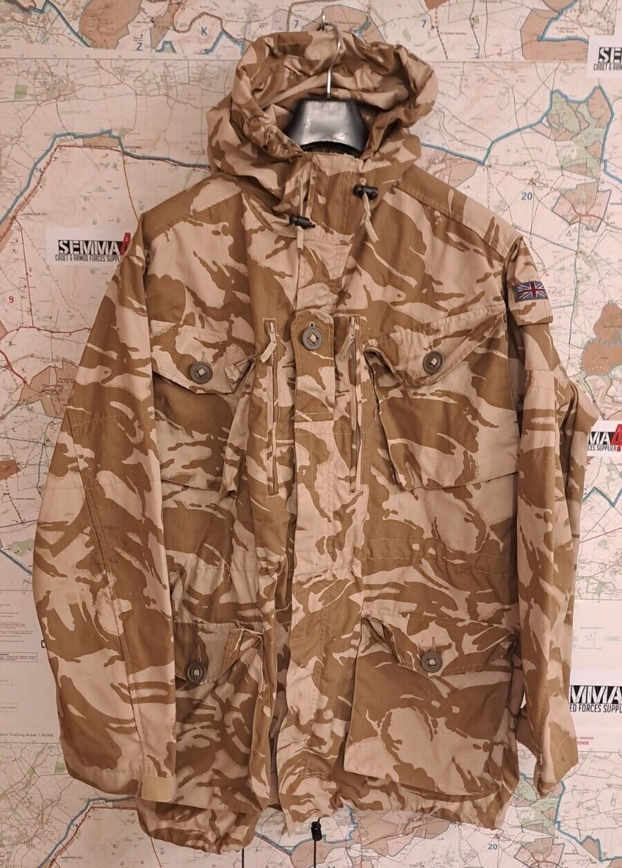 British Army Desert DP Camo Combat Smock Windproof Jacket Cadets Detectorist 180