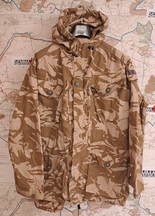 British Army Desert DP Camo Combat Smock Windproof Jacket Cadets Detectorist 180