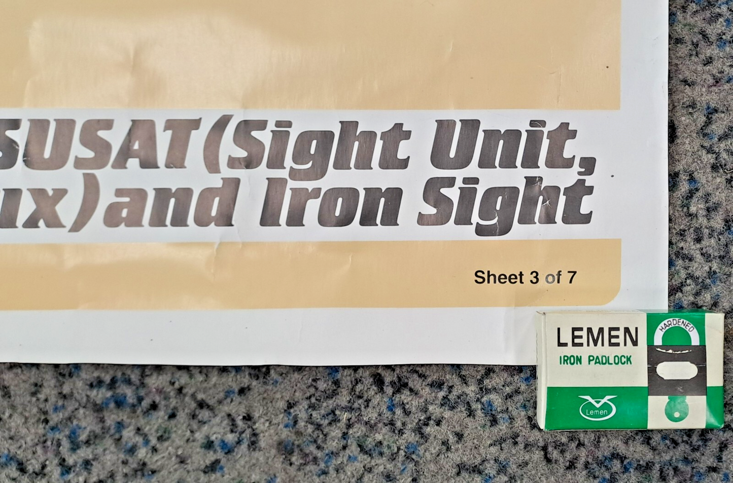 British Military SA 80 Susat Instructional Training Poster Army Code 71381