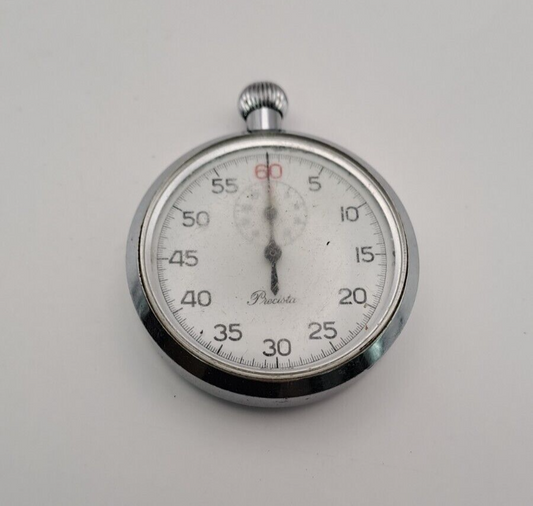 Vintage Precista 7 Jewels Chrome Case Stopwatch 1960s Spares / Repairs