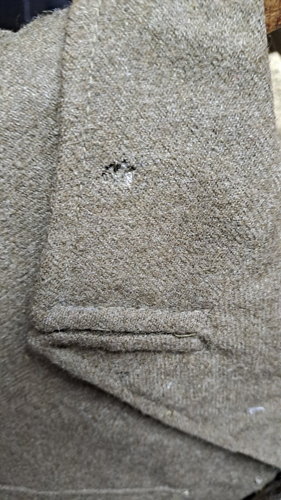 Vintage French Army Military Surplus Wool Jacket Tunic Battledress