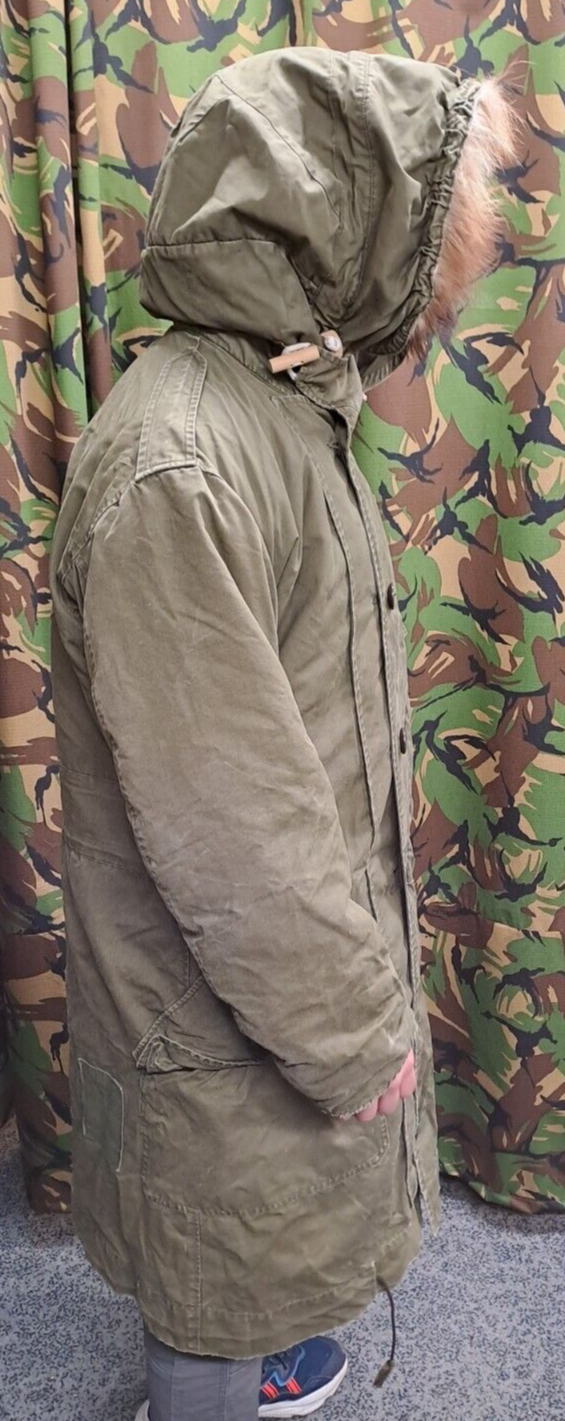 Rare Vintage RAF Military Ventile 1950's Green Parka Coat Jacket British Army 