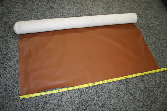 Brown Faux Vinyl Lather Effect Fabric On the Roll NEW 